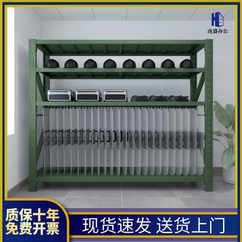 成都军绿色存放架铁锹锹镐架盾牌架子物资农具摆放架多层仓储货架
